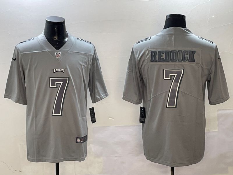 Men Philadelphia Eagles #7 Reddick Grey 2025 Nike Vapor Limited NFL Jersey style 2104